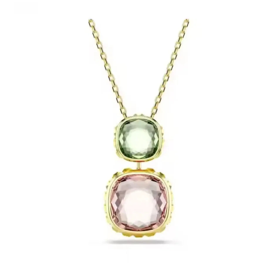 2025 New Hot Selling High-end Design Necklace Pendant Earrings Bracelet Jewelry Set Dopamine Color Scheme Simple and Generous