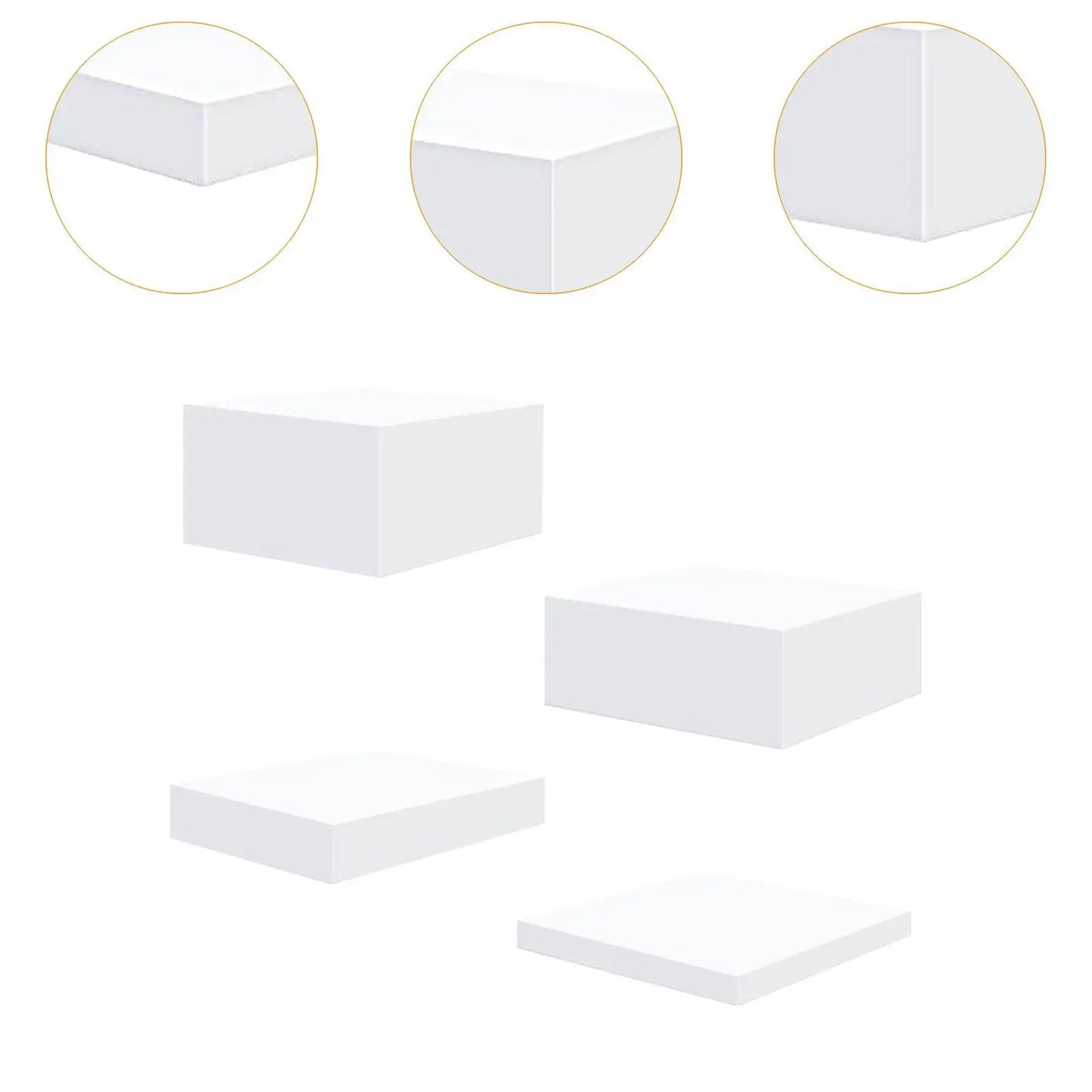 4x Acrylic Display Riser Box Food Display Stand Table Stand Nesting Riser Stands for Food Cake Collection Jewelry Cosmetics