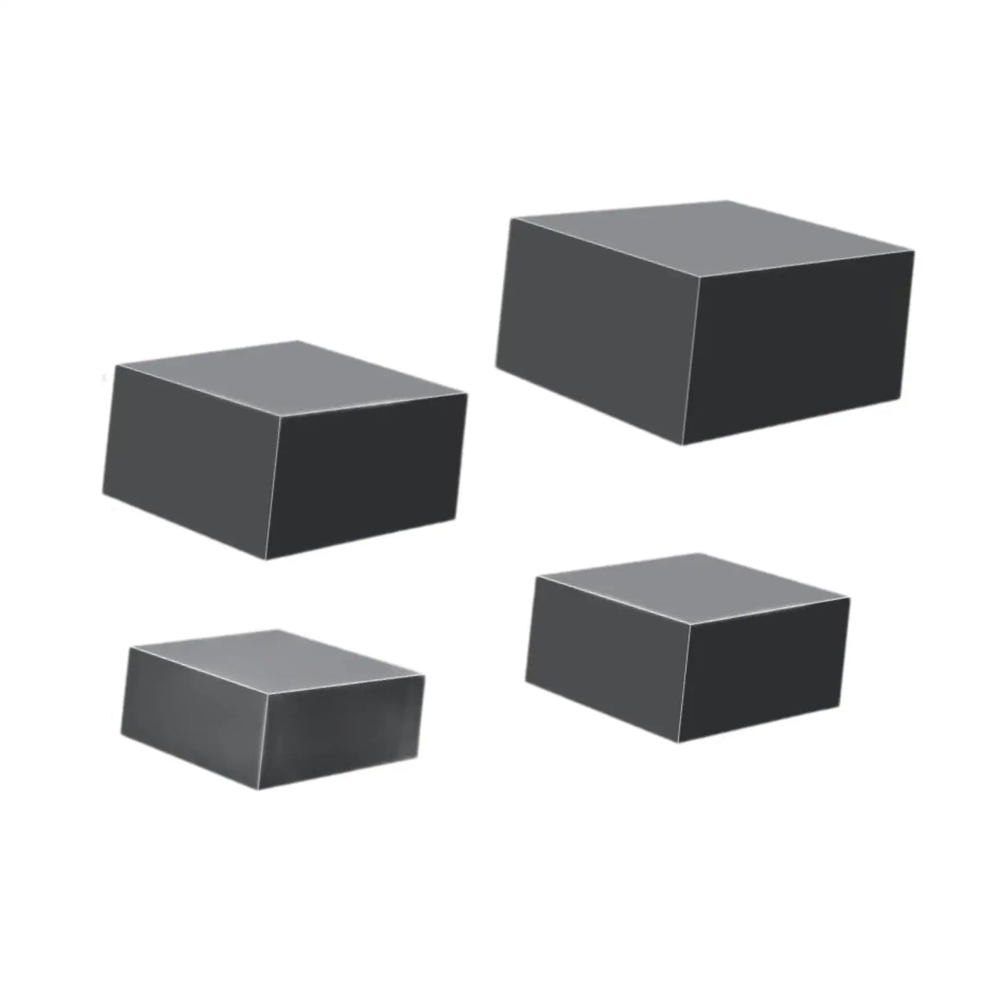 4x Acrylic Display Riser Box Food Display Stand Table Stand Nesting Riser Stands for Food Cake Collection Jewelry Cosmetics